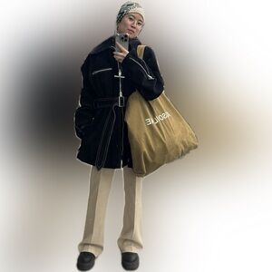 WILFRED TAN BOOTCUT TROUSER